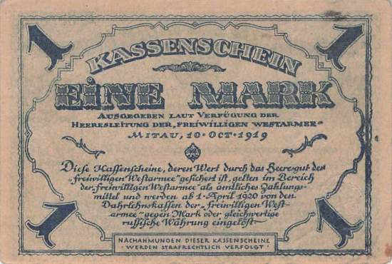 1 Mark Mil-1 1 Marka 1919